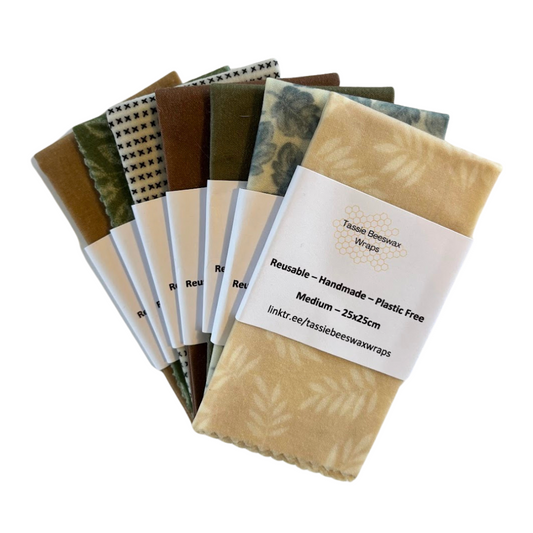 Tassie Beeswax Wraps | Medium 25x25cm